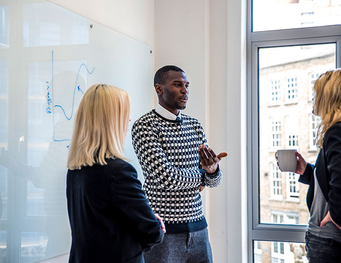 Discussion in office 