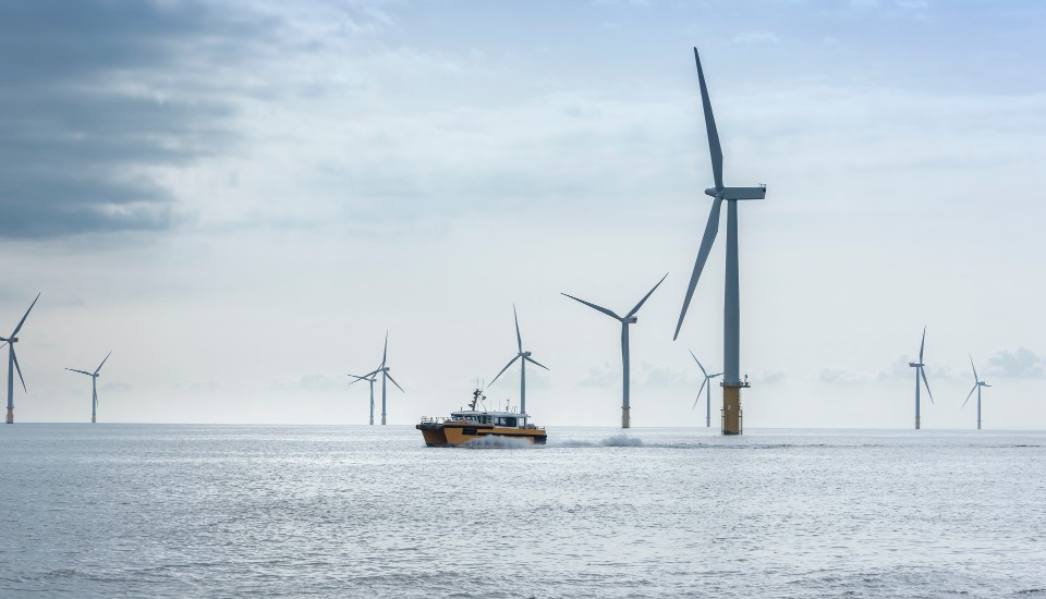 Image of an offshore windfarm