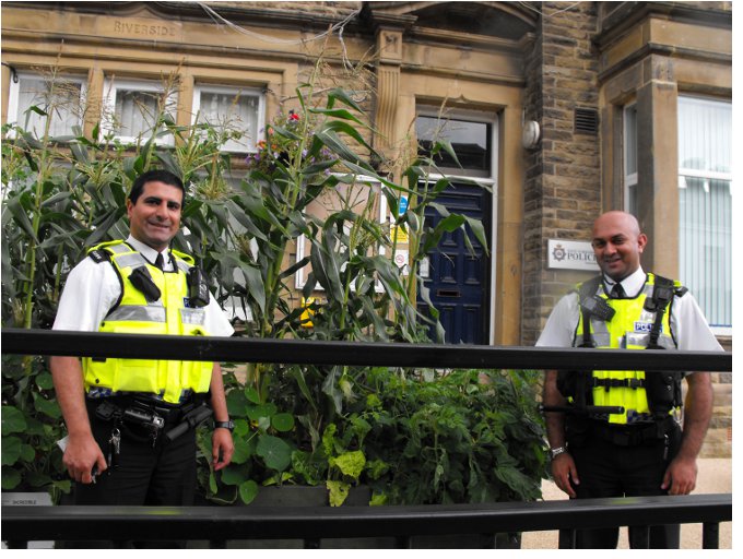 Cops with corn for news page